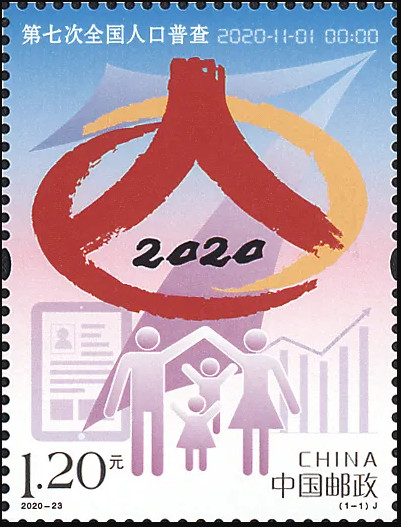 2020-23《第七次全国人口普查》纪念邮票