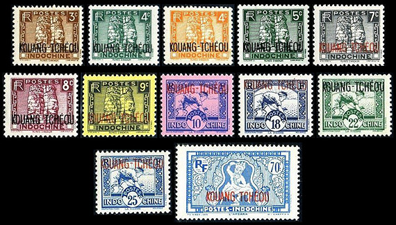 法广10安南种植等图加盖“KOUANG-TCHÉOU”邮票